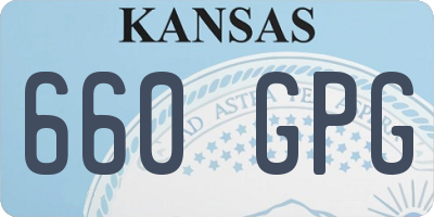 KS license plate 660GPG