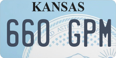 KS license plate 660GPM