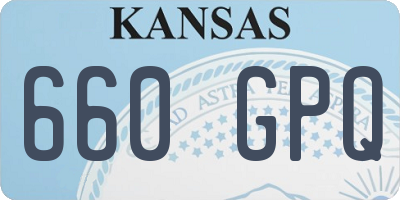 KS license plate 660GPQ