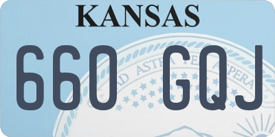 KS license plate 660GQJ