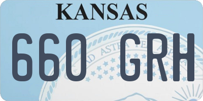 KS license plate 660GRH