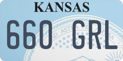 KS license plate 660GRL
