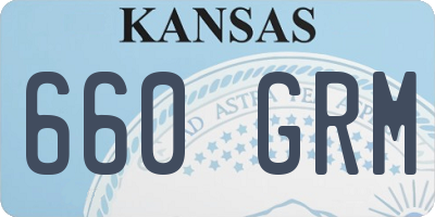KS license plate 660GRM