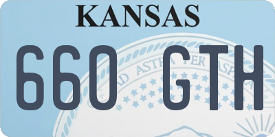 KS license plate 660GTH