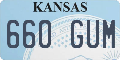 KS license plate 660GUM