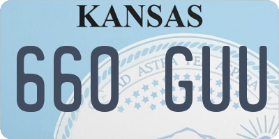 KS license plate 660GUU