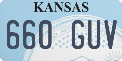 KS license plate 660GUV