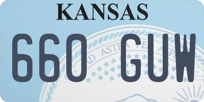 KS license plate 660GUW