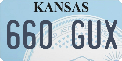 KS license plate 660GUX