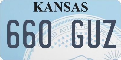 KS license plate 660GUZ