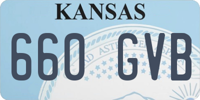 KS license plate 660GVB