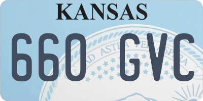 KS license plate 660GVC