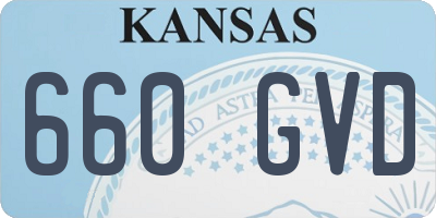 KS license plate 660GVD