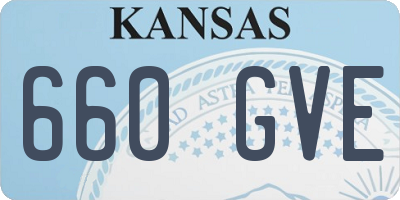 KS license plate 660GVE