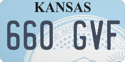 KS license plate 660GVF