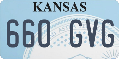 KS license plate 660GVG