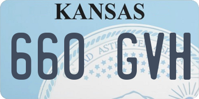 KS license plate 660GVH
