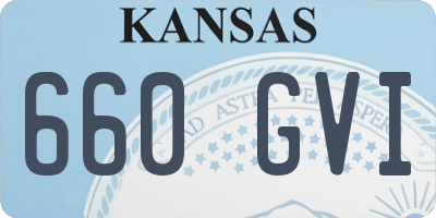 KS license plate 660GVI