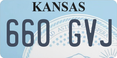KS license plate 660GVJ