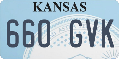 KS license plate 660GVK