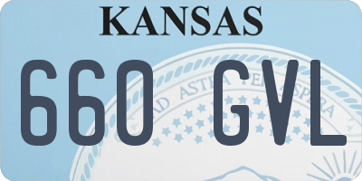 KS license plate 660GVL