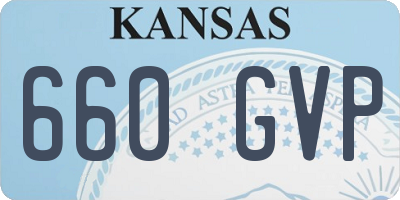 KS license plate 660GVP