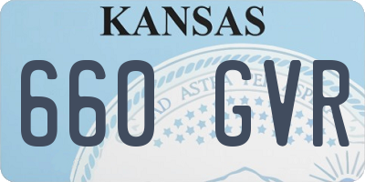 KS license plate 660GVR