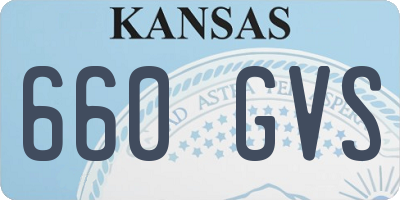KS license plate 660GVS