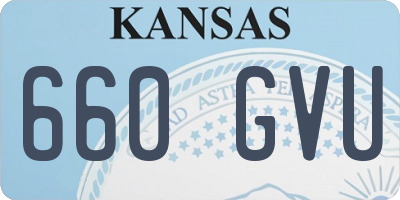 KS license plate 660GVU