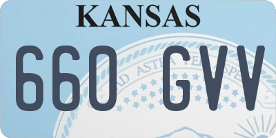KS license plate 660GVV