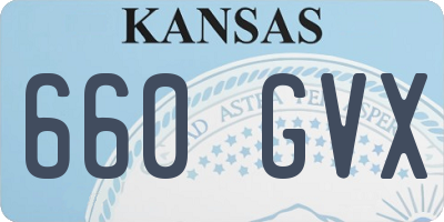 KS license plate 660GVX