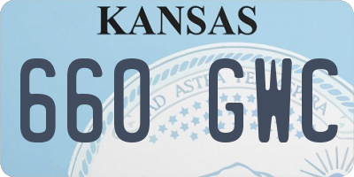 KS license plate 660GWC