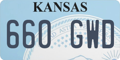 KS license plate 660GWD