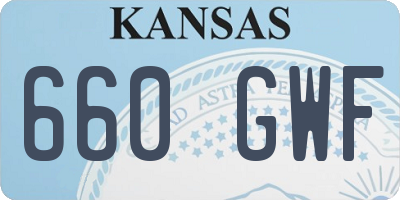KS license plate 660GWF
