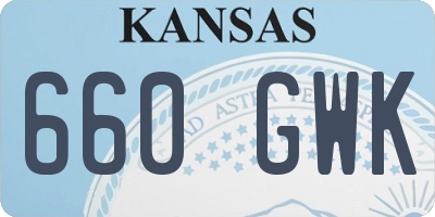 KS license plate 660GWK