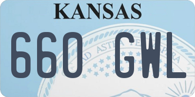KS license plate 660GWL