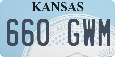 KS license plate 660GWM