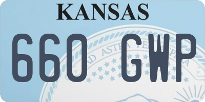 KS license plate 660GWP
