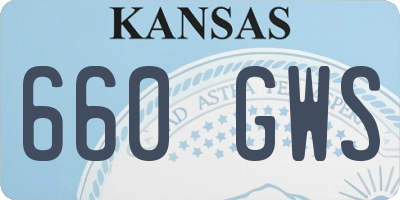 KS license plate 660GWS