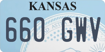 KS license plate 660GWV