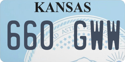 KS license plate 660GWW