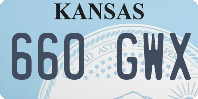 KS license plate 660GWX