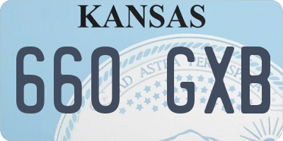 KS license plate 660GXB