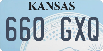KS license plate 660GXQ