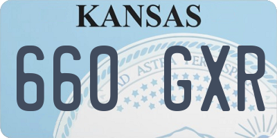 KS license plate 660GXR