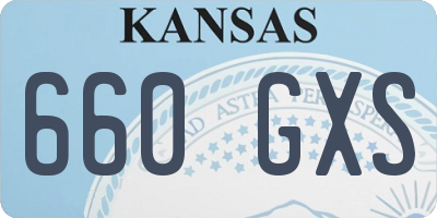 KS license plate 660GXS