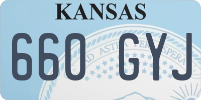 KS license plate 660GYJ