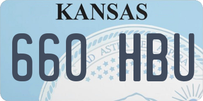 KS license plate 660HBU
