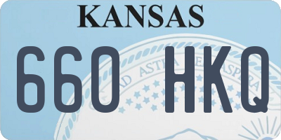 KS license plate 660HKQ