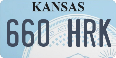 KS license plate 660HRK